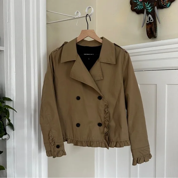 Who What Wear Ruffle Blazer - Picture 1 of 5